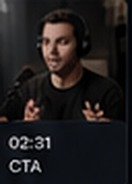 Podcast creator clip preview from edited episode
